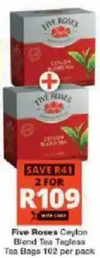 Checkers Hyper Five Roses Ceylon Blend Tea Tagless offer