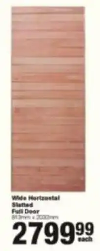 Build It Wide Horizontal Slatted Full Door offer