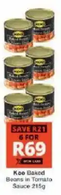 Checkers Hyper Koo Baked Beans in Tomato Sauce offer