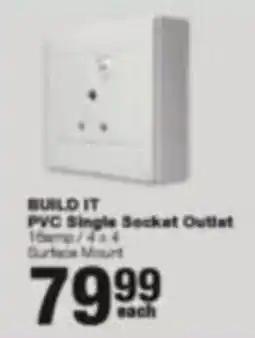 Build It BUILD IT PVC Single Socket Outlet offer