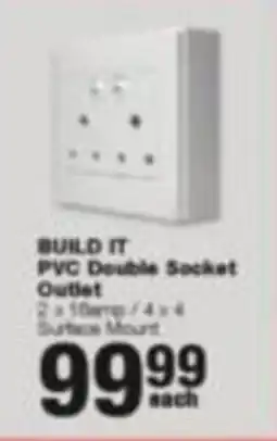 Build It BUILD IT PVC Double Socket Outlet offer
