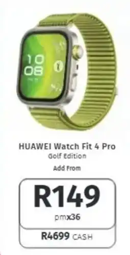 Vodacom Huawei Watch Fit 4 Pro Golf Edition offer