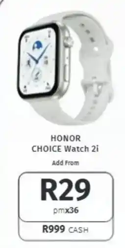 Vodacom Honor Choice Watch 2i offer