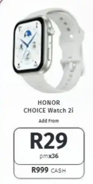Vodacom Honor Choice Watch 2i offer