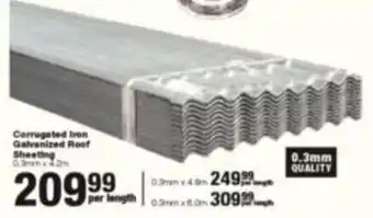 Corrugated Iron Galvanised Roof Sheeting