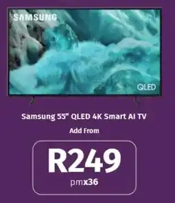 Vodacom Samsung 55" QLED 4K Smart AI TV offer