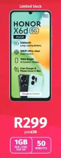 Vodacom HONOR X6d 5G offer