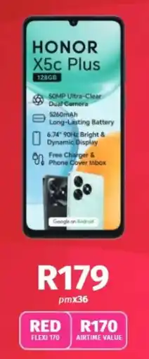 Vodacom HONOR X5c Plus 128GB offer