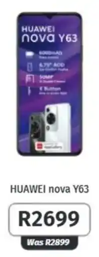Vodacom HUAWEI nova Y63 offer