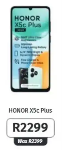 Vodacom HONOR X5c Plus offer