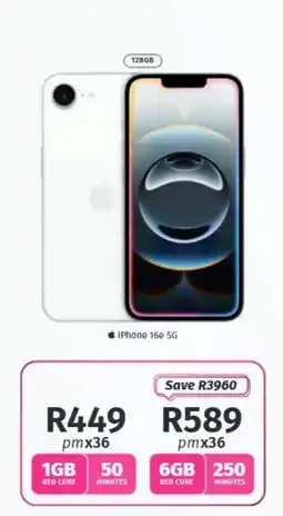 Vodacom iPhone 16e 5G offer
