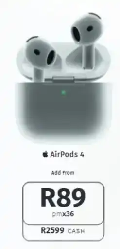 Vodacom Apple AirPods 4 offer