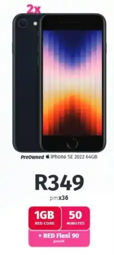 Vodacom PreOwned iPhone SE 2022 64GB offer