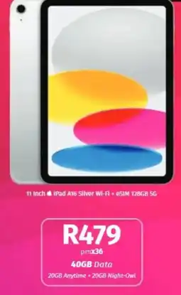 Vodacom iPad A16 Silver offer