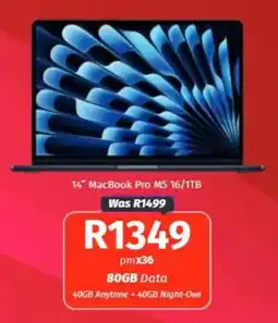 Vodacom 14" MacBook Pro M5 16/1TB offer