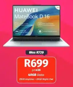Vodacom HUAWEI MateBook D 16 offer