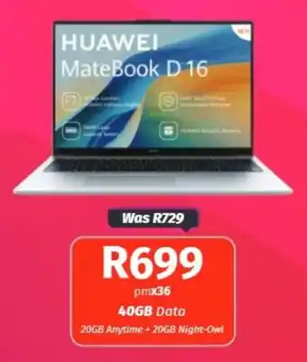 Vodacom HUAWEI MateBook D 16 offer