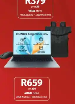 Vodacom HONOR MagicBook X16 offer