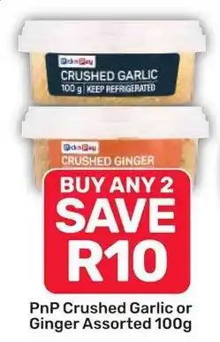 Pick n Pay PnP Crushed Garlic or Ginger Assorted offer