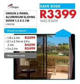 Chamberlain Origin 2-Panel Aluminium Sliding Door offer