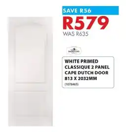 Chamberlain SWARTLAND WHITE PRIMED CLASSIQUE 2 PANEL CAPE DUTCH DOOR offer