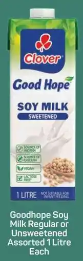 Pick n Pay Clover Good Hope Soy Milk Sweetened Assorted offer