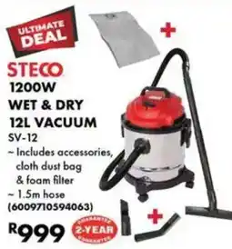 Build It STECO 1200W WET & DRY VACUUM offer