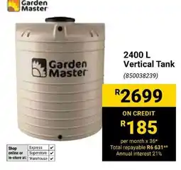 Builders Express Garden Master 2400 L Vertical Tank offer
