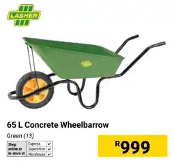 Builders Express Lasher 65 L Concrete Wheelbarrow offer
