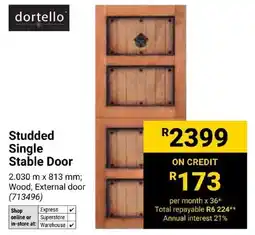 Builders Express Dortello Studded Single Stable Door offer