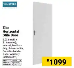 Builders Express WINSTERS Elba Horizontal Stile Door offer