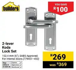 Builders Express 2-lever Koda Lock Set offer
