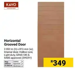 Builders Express KAYO Horizontal Grooved Door offer