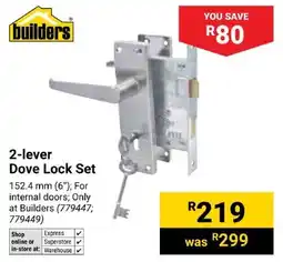 Builders Express builders 2-lever Dove Lock Set offer