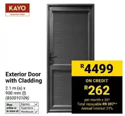 Builders Express KAYO Exterior Door with Cladding offer