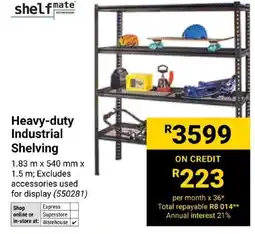 Builders Express shelfmate Heavy-duty Industrial Shelving offer