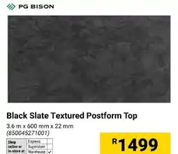 Builders Express PG BISON Black Slate Textured Postform Top offer