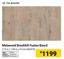 Builders Express PG BISON Melawood Brookhill Fusion Board offer