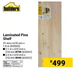 Builders Express Laminated Pine Shelf offer