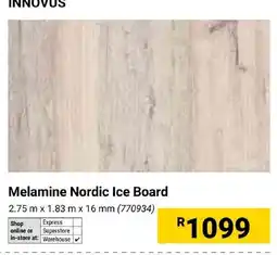 Builders Express Melamine Nordic Ice Board offer