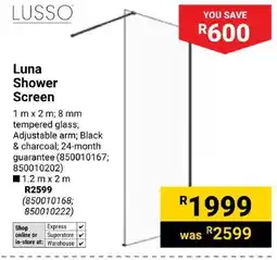 Builders Express LUSSO Luna Shower Screen offer
