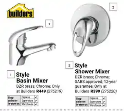 Builders Express Style Basin Mixer offer