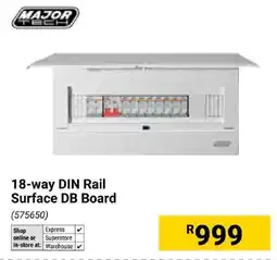 Builders Express MAJOR TECH 18-way DIN Rail Surface DB Board offer