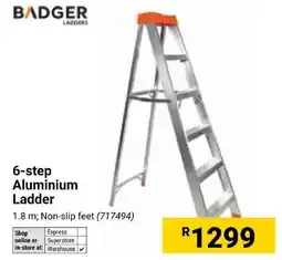 Builders Express BADGER LADDERS 6-step Aluminium Ladder offer
