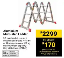 Builders Express Aluminium Multi-step Ladder offer