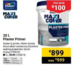 Builders Express Dulux MAXI COVER Plaster Primer offer