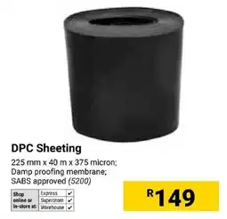 Builders Express DPC Sheeting offer