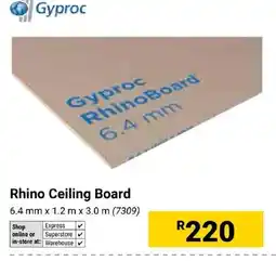 Builders Express Gyproc RhinoBoard offer