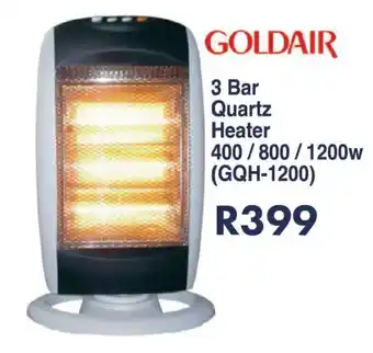 GOLDRAIR 3 Bar Quartz Heater