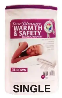 President Hyper Pure Pleasure Non Fitted Tie Down Electric Blanket Single offer